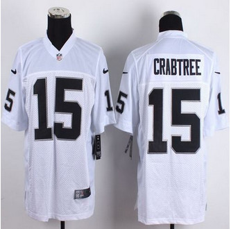 New Oakland Raiders #15 Michael Crabtree White Men's Stitched NFL Elite Jersey New Oakland Raiders #15 Michael Crabtree White Men's Stitched NFL Elite Jersey