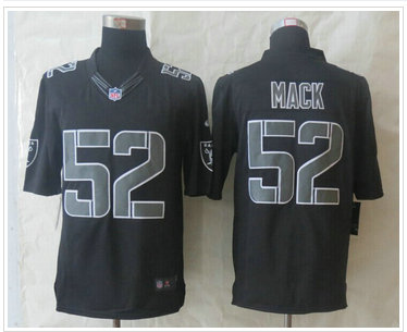 New Oakland Raiders #52 Khalil Mack Impact Limited Black Jerseys