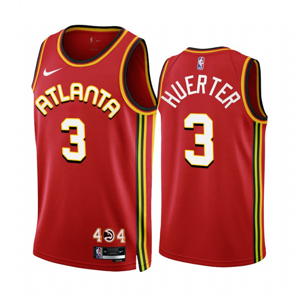 Men's Atlanta Hawks #3 Kevin Huerter 2022 23 Red Icon Edition Stitched Jersey Men's Atlanta Hawks #3 Kevin Huerter 2022 23 Red Icon Edition Stitched Jersey
