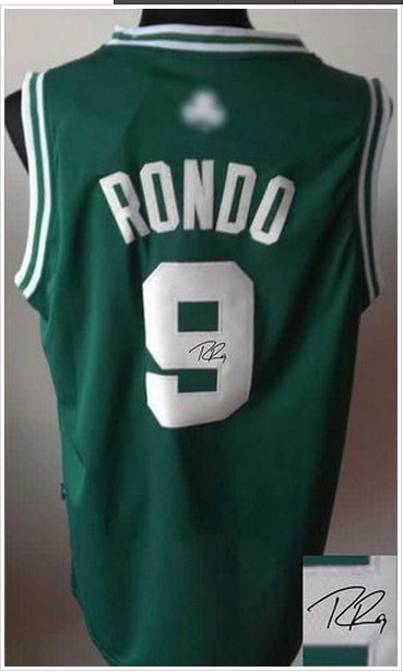 Boston Celtics Revolution 30 Autographed #9 Rajon Rondo Green(White No.) Stitched NBA Jersey Boston Celtics Revolution 30 Autographed #9 Rajon Rondo Green(White No.) Stitched NBA Jersey