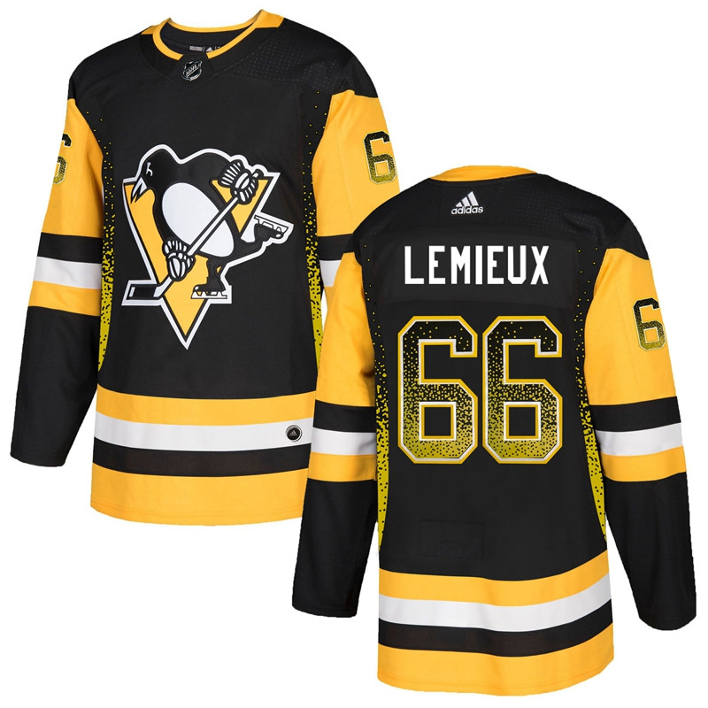 Penguins 66 Mario Lemieux Black Drift Fashion Adidas Jersey Penguins 66 Mario Lemieux Black Drift Fashion Adidas Jersey
