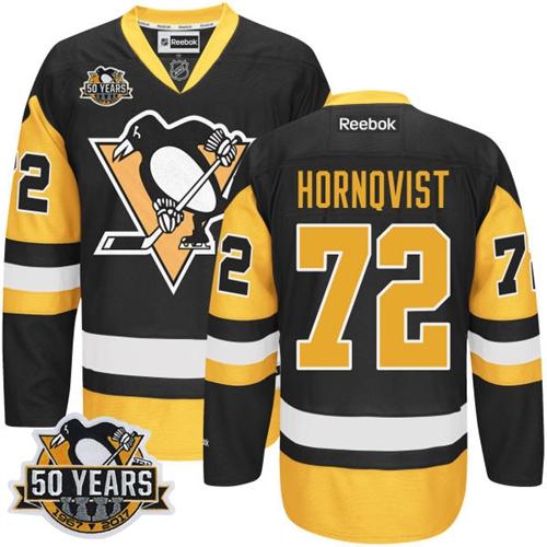 Penguins #72 Patric Hornqvist Black Alternate 50th Anniversary Stitched NHL Jersey Penguins #72 Patric Hornqvist Black Alternate 50th Anniversary Stitched NHL Jersey