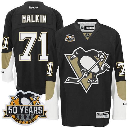 Penguins #71 Evgeni Malkin Black 50th Anniversary Stitched NHL Jersey Penguins #71 Evgeni Malkin Black 50th Anniversary Stitched NHL Jersey