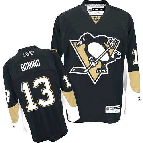 Penguins #13 Nick Bonino Black Home Stitched NHL Jersey Penguins #13 Nick Bonino Black Home Stitched NHL Jersey