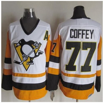 Pittsburgh Penguins #77 Paul Coffey White Black CCM Throwback NHL Jersey Pittsburgh Penguins #77 Paul Coffey White Black CCM Throwback NHL Jersey