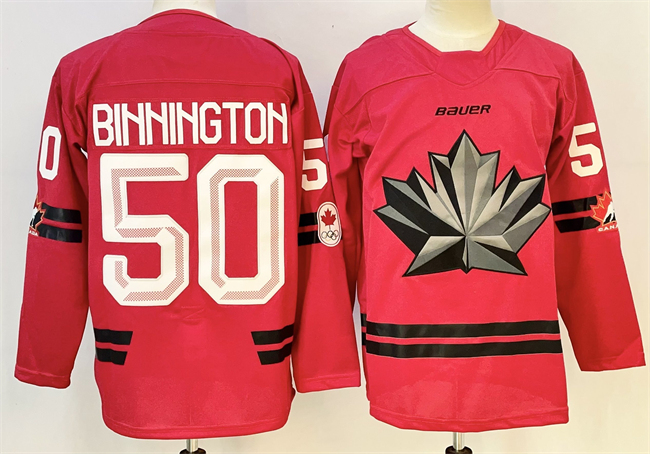 Men's Canada Hockey #50 Connor McDavid Red Stitched Jersey