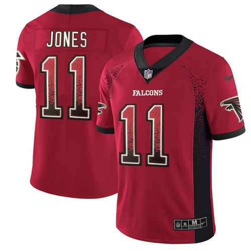 Nike Falcons #11 Julio Jones Red Team Color Men's Stitched NFL Limited Rush Drift Fashion Jersey Nike Falcons #11 Julio Jones Red Team Color Men's Stitched NFL Limited Rush Drift Fashion Jersey