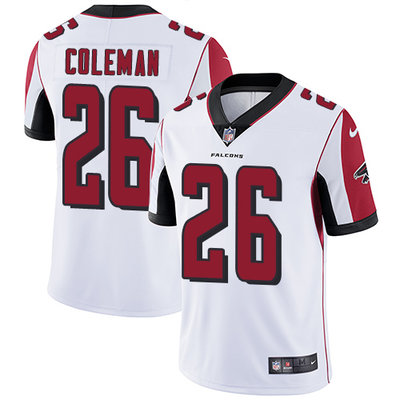 Nike Falcons #26 Tevin Coleman White Men's Stitched NFL Vapor Untouchable Limited Jersey Nike Falcons #26 Tevin Coleman White Men's Stitched NFL Vapor Untouchable Limited Jersey