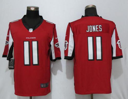 Nike Falcons #11 Julio Jones Red Team Color Men's Stitched NFL Limited Jersey Nike Falcons #11 Julio Jones Red Team Color Men's Stitched NFL Limited Jersey