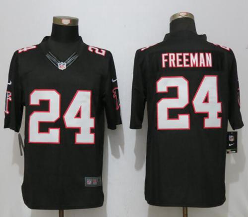 Nike Falcons #24 Devonta Freeman Black Alternate Men's Stitched NFL Limited Jersey Nike Falcons #24 Devonta Freeman Black Alternate Men's Stitched NFL Limited Jersey