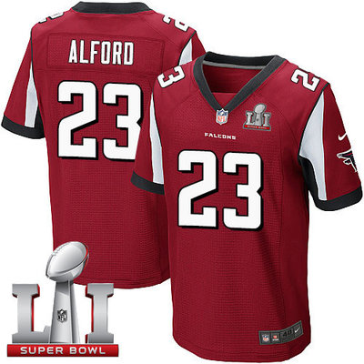 Nike Falcons #23 Robert Alford Red Team Color Super Bowl LI 51 Men's Stitched NFL Elite Jersey Nike Falcons #23 Robert Alford Red Team Color Super Bowl LI 51 Men's Stitched NFL Elite Jersey