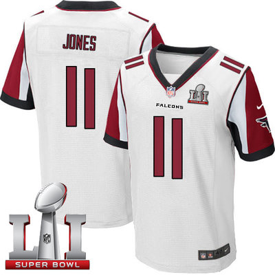 Nike Falcons #11 Julio Jones White Super Bowl LI 51 Men's Stitched NFL Elite Jersey