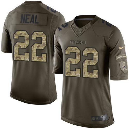 Nike Falcons #22 Keanu Neal Green Men's Stitched NFL Limited Salute To Service Jersey Nike Falcons #22 Keanu Neal Green Men's Stitched NFL Limited Salute To Service Jersey