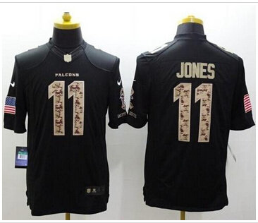 New Atlanta Falcons #11 Julio Jones Black NFL Limited Salute to Service jersey