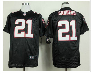 Atlanta Falcons #21 Deion Sanders Black Alternate NFL Elite Jersey Atlanta Falcons #21 Deion Sanders Black Alternate NFL Elite Jersey