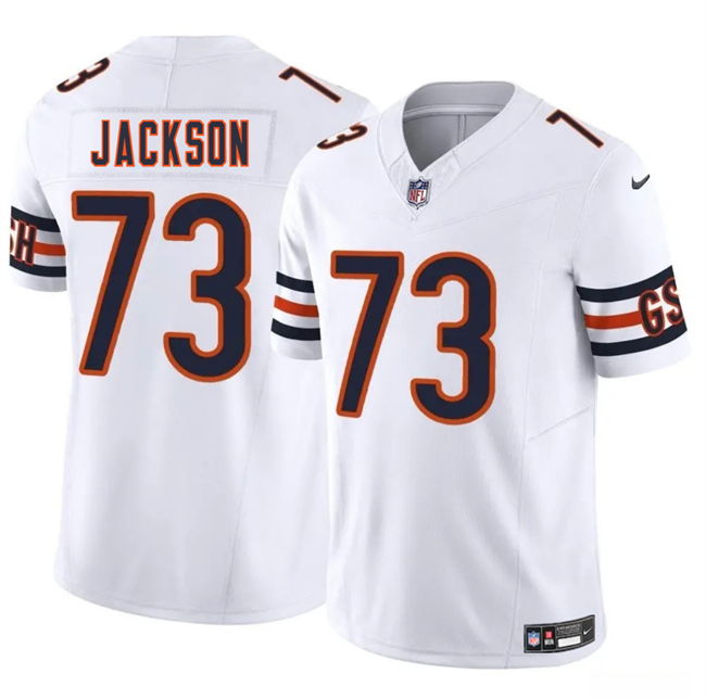 Men's Chicago Bears #73 Jonah Jackson White 2025 F.U.S.E. Vapor Stitched Football Jersey Men's Chicago Bears #73 Jonah Jackson White 2025 F.U.S.E. Vapor Stitched Football Jersey