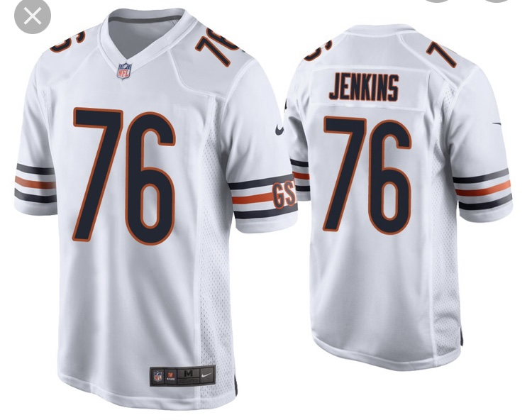 Men's Chicago Bears #76 Teven Jenkins White Vapor untouchable Limited Stitched Jersey
