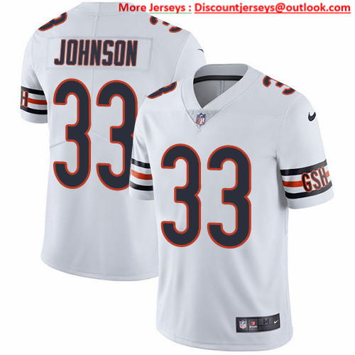 Nike Bears #33 Jaylon Johnson White Men's Stitched NFL Vapor Untouchable Limited Jersey