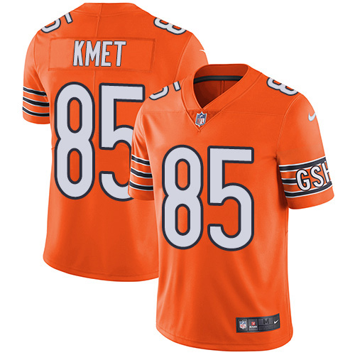 Nike Bears #85 Cole Kmet Orange Men's Stitched NFL Limited Rush Jersey