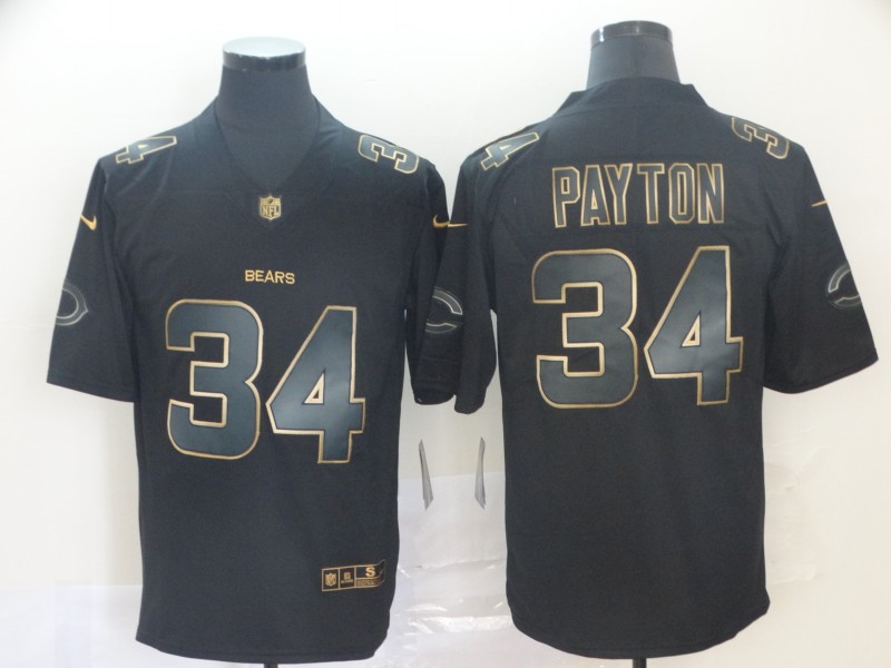 Nike Bears 34 Walter Payton Black Gold Vapor Untouchable Limited Jersey Nike Bears 34 Walter Payton Black Gold Vapor Untouchable Limited Jersey