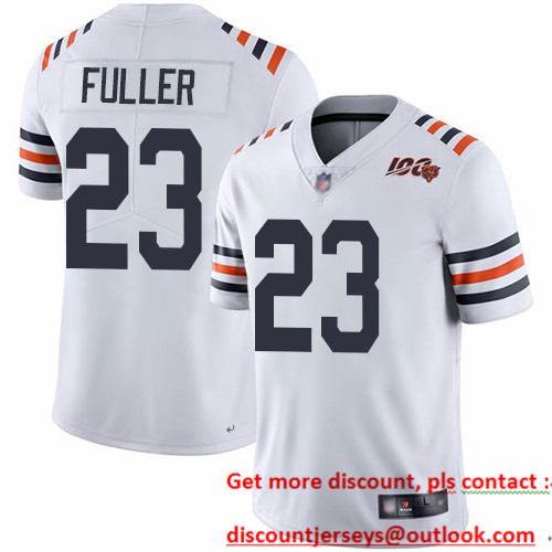 Bears #23 Kyle Fuller White Alternate Men's Stitched Football Vapor Untouchable Limited 100th Season Jersey