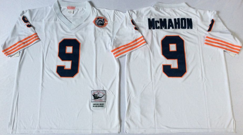 Mitchell&Ness Bears #9 Robbie Gould white Throwback Men's Stitched NFL Jersey