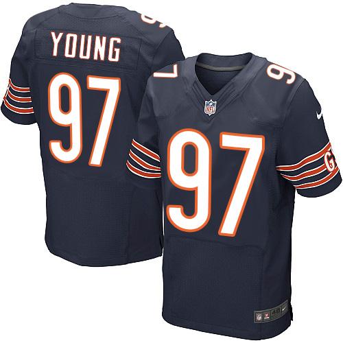 Nike Bears #97 Willie Young Navy Blue Team Color Men's Stitched NFL Elite Jersey Nike Bears #97 Willie Young Navy Blue Team Color Men's Stitched NFL Elite Jersey