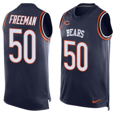 Nike Bears #50 Jerrell Freeman Navy Blue Team Color Men's Stitched NFL Limited Tank Top Jersey Nike Bears #50 Jerrell Freeman Navy Blue Team Color Men's Stitched NFL Limited Tank Top Jersey