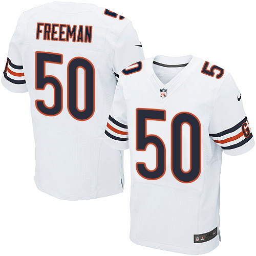 Nike Bears #50 Jerrell Freeman White Men's Stitched NFL Elite Jersey Nike Bears #50 Jerrell Freeman White Men's Stitched NFL Elite Jersey