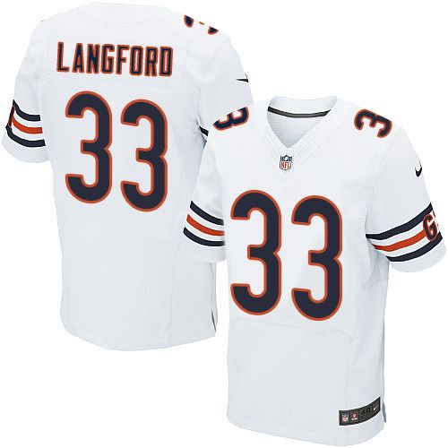 Nike Bears #33 Jeremy Langford White Men's Stitched NFL Elite Jersey Nike Bears #33 Jeremy Langford White Men's Stitched NFL Elite Jersey