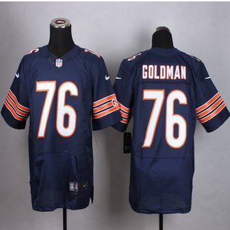 New Chicago Bears #76 Eddie Goldman Navy Blue Team Color Men's Stitched NFL Elite Jersey