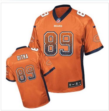 New Chicago Bears #89 Mike Ditka Orange Alternate NFL Elite Drift Fashion Jersey