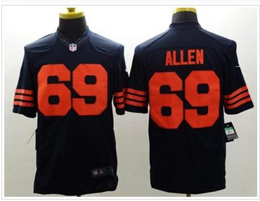 NEW Chicago Bears #69 Jared Allen Navy Blue 1940s Throwback NFL Limited Jersey