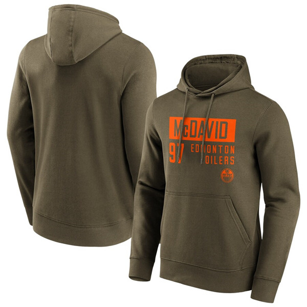 Men's Edmonton Oilers #97 Connor McDavid Name & Number Hoodie Men's Edmonton Oilers #97 Connor McDavid Name & Number Hoodie
