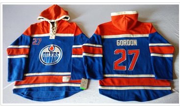 Edmonton Oilers #27 Boyd Gordon Light Blue Sawyer Hooded Sweatshirt Stitched NHL Jersey Edmonton Oilers #27 Boyd Gordon Light Blue Sawyer Hooded Sweatshirt Stitched NHL Jersey