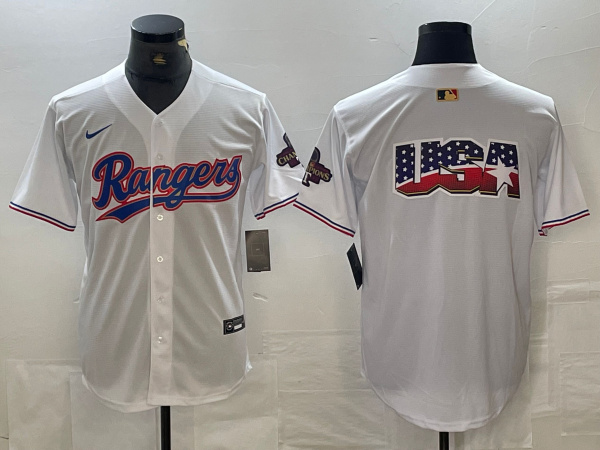 Men's Texas Rangers Team Big Logo White 2024 Gold Collection Cool Base Stitched Baseball Jerseys Men's Texas Rangers Team Big Logo White 2024 Gold Collection Cool Base Stitched Baseball Jerseys