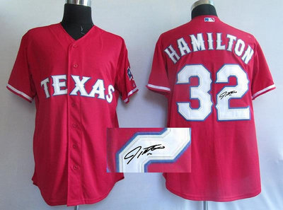 mlb jerseys Texas Rangers #32 hamilton red Signed Jerseys mlb jerseys Texas Rangers #32 hamilton red Signed Jerseys