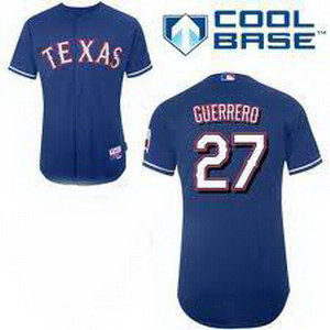 Texas Rangers 27 Vladimir Guerrero Blue COOL BASE Jersey Texas Rangers 27 Vladimir Guerrero Blue COOL BASE Jersey
