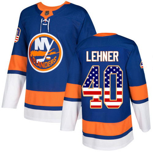 Islanders #40 Robin Lehner Royal Blue Home Authentic USA Flag Stitched Hockey Jersey Islanders #40 Robin Lehner Royal Blue Home Authentic USA Flag Stitched Hockey Jersey