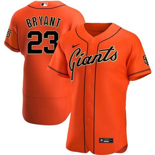 Men's San Francisco Giants #23 Kris Bryant Orange Flex Base Nike Jersey Men's San Francisco Giants #23 Kris Bryant Orange Flex Base Nike Jersey