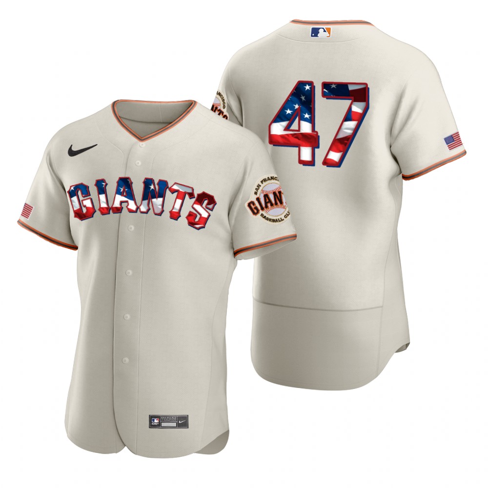 San Francisco Giants #47 Johnny Cueto Men's Nike Cream Fluttering USA Flag Limited Edition Authentic MLB Jersey San Francisco Giants #47 Johnny Cueto Men's Nike Cream Fluttering USA Flag Limited Edition Authentic MLB Jersey