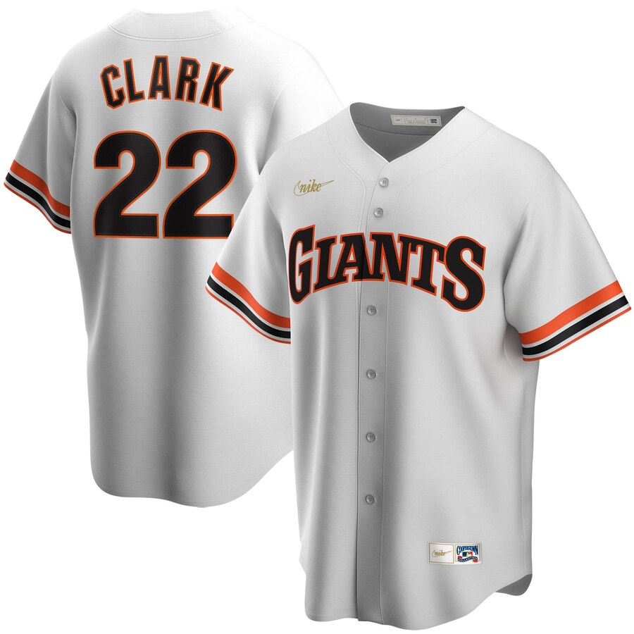 San Francisco Giants #22 Will Clark Nike Home Cooperstown Collection Player MLB Jersey White San Francisco Giants #22 Will Clark Nike Home Cooperstown Collection Player MLB Jersey White