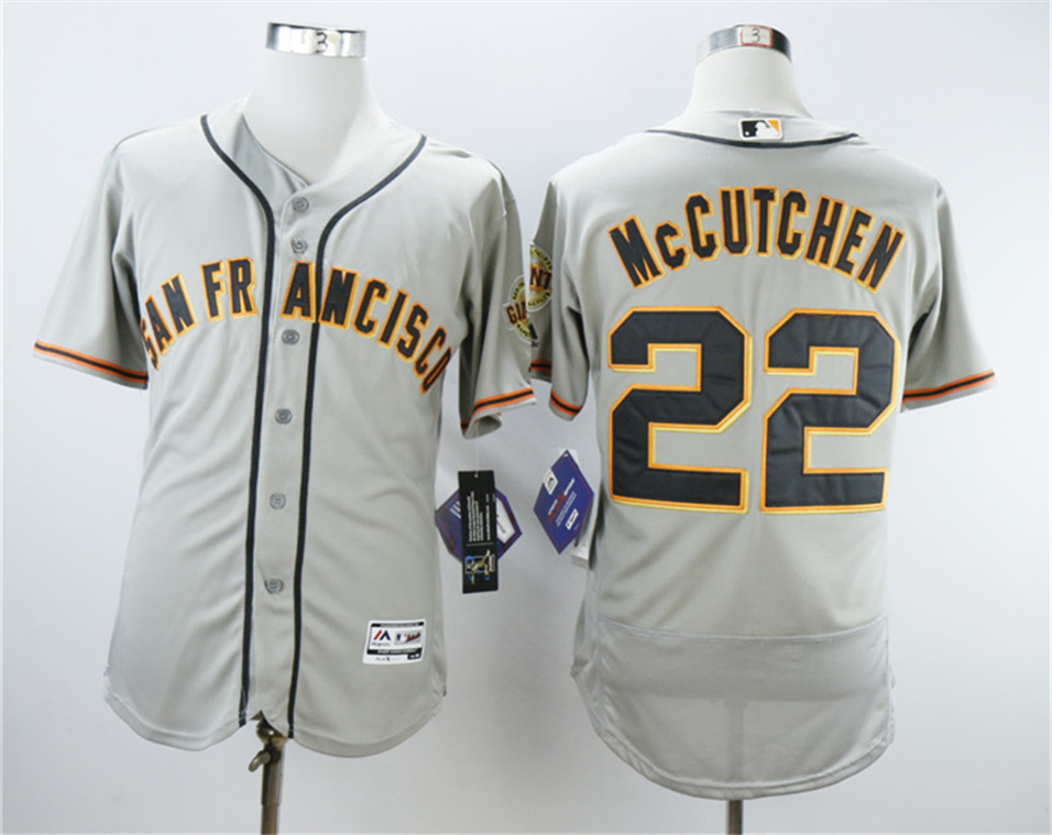Giants #22 Andrew McCutchen Gray Flexbase Jersey