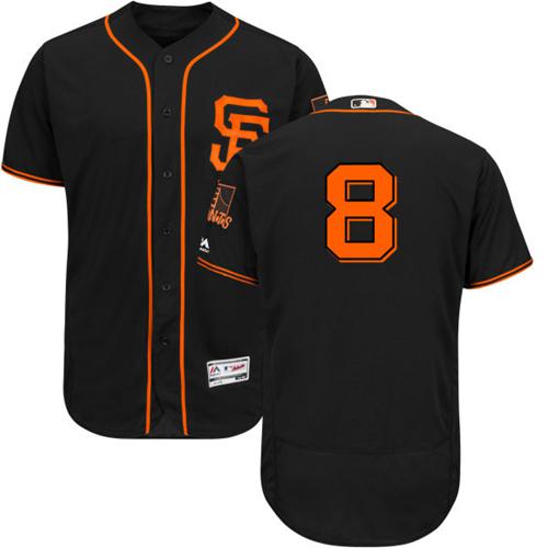 Giants #8 Hunter Pence Black Flexbase Authentic Collection Alternate Stitched MLB Jersey Giants #8 Hunter Pence Black Flexbase Authentic Collection Alternate Stitched MLB Jersey