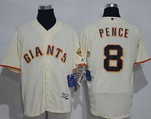 Giants #8 Hunter Pence Cream Flexbase Authentic Collection Stitched MLB jerseys Giants #8 Hunter Pence Cream Flexbase Authentic Collection Stitched MLB jerseys