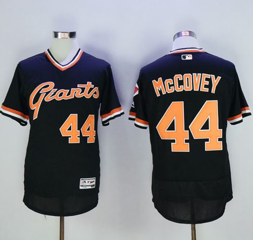 Giants #44 Willie McCovey Black Flexbase Authentic Collection Cooperstown Stitched MLB Jersey Giants #44 Willie McCovey Black Flexbase Authentic Collection Cooperstown Stitched MLB Jersey