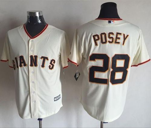 Giants #28 Buster Posey Cream New Cool Base Stitched MLB Jersey Giants #28 Buster Posey Cream New Cool Base Stitched MLB Jersey