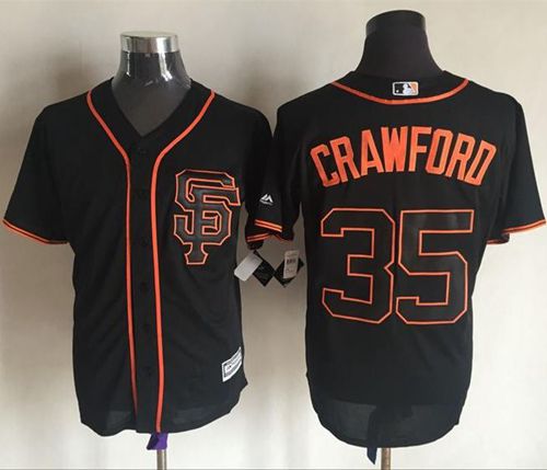 Giants #35 Brandon Crawford Black New Cool Base Alternate Stitched Giants #35 Brandon Crawford Black New Cool Base Alternate Stitched