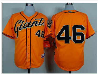 San Francisco Giants #46 Santiago Casilla Orange Alternate Cool Base Stitched Baseball Jersey
