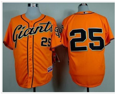 San Francisco Giants #25 Barry Bonds Orange Alternate Cool Base Baseball Jersey